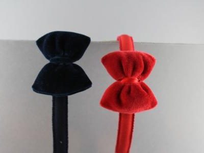 Cerchietto con fiocco in velluto imbottito BSW-57