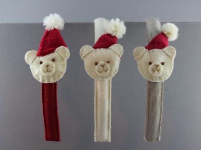 Cerchietto con orsetto babbo natale BSW-06