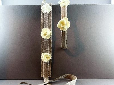 Cintura in canetè con roselline in panno CTW-26