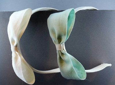 Cerchietto in lino con fiocco grande BLC-730