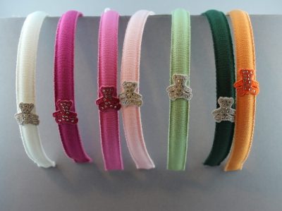 Cerchietto con orsetto strass BSS-77