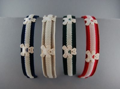 Cerchietto con fettuccia con 3 orsetti BLS-12