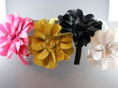 Cerchietto con Fiore in ecopelle BSW-830