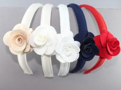 Cerchietto con dalia piccola in tessuto elasticizzato BSC-801