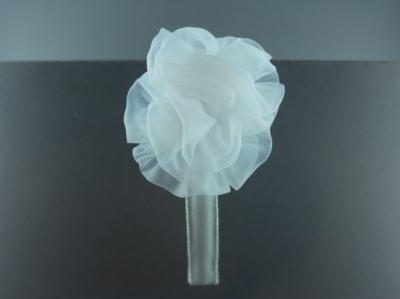 Cerchietto con fiore in organza grande arricciato BSC-809
