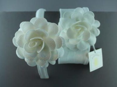 Cerchietto con dalia grande in tessuto elasticizzato BSC-802