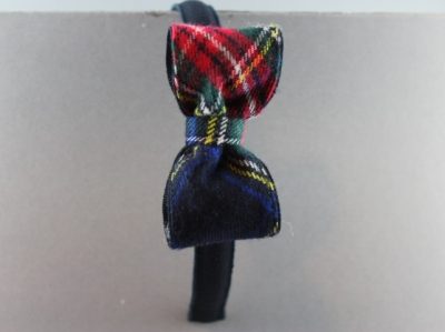 Cerchietto con fiocco in tessuto scozzese Paio CRIPPA BSW-915/A/cr