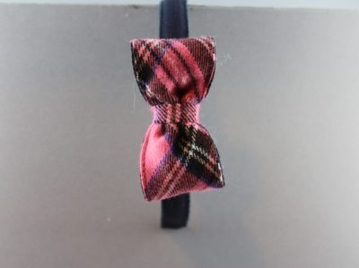 Cerchietto con fiocco in tessuto scozzese Paio CRIPPA BSW-915/F/cr