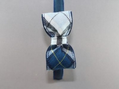 Cerchietto con fiocco in tessuto scozzese Paio CRIPPA BSW-915/M/cr