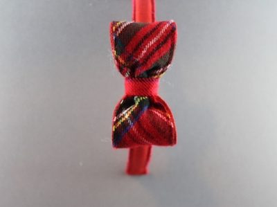 Cerchietto con fiocco in tessuto scozzese Paio CRIPPA BSW-915/R/cr