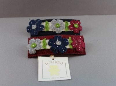 Molletta con striscia fiorellini in panno colorati MLW-552