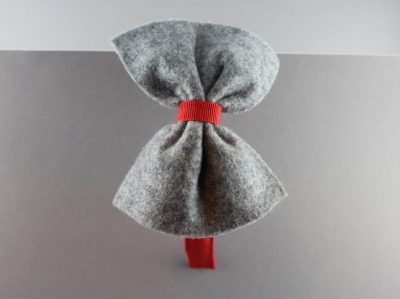 Cerchietto con fiocco in feltro bicolor BSW-987