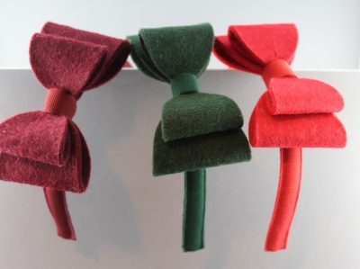 Cerchietto con doppio fiocco in feltro BSW-989