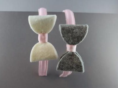 Cerchietto con fiocco in feltro cm. 8  BSW-993