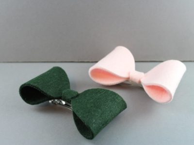 Molletta con fiocco in feltro cm. 10,5 MLW-990