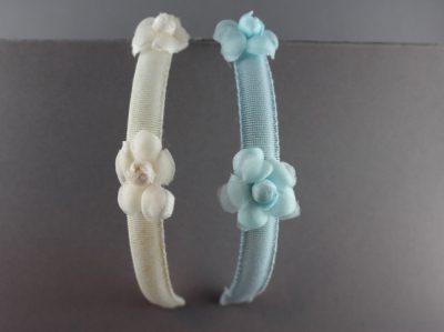 Cerchietto con 3 gardenie in voile BSC-65