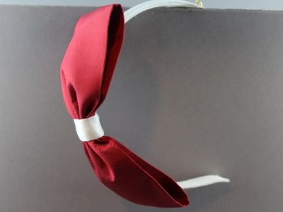 Cerchietto con fiocco laterale in taffetà cm.16 BSC-959