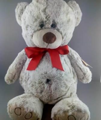 Orsetto peluche con fiocco altezza 40 cm