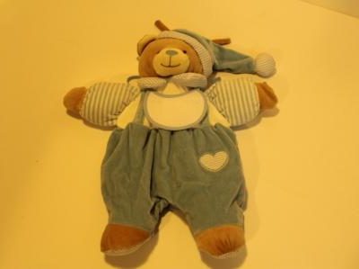 Orsetto portapigiama con bavaglino personalizzato