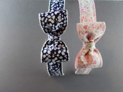 Cerchietto con fiocco in tessuto liberty BLS-626