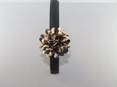 Cerchietto con fiore piccolo leopardato BSC-1908