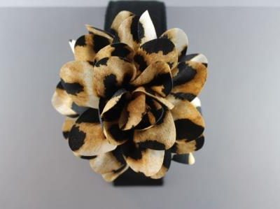Cerchietto/fascia con fiore grande leopardato BXLC-1909