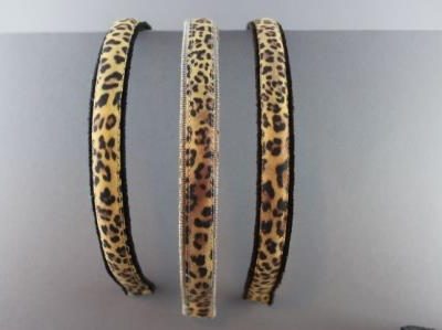 Cerchietto leopardato in rasatello di cotone BSW-998/03