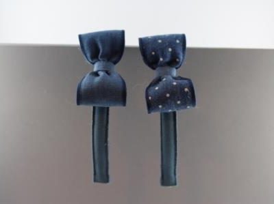 Cerchietto in jeans con fiocco basic BSS-1928/F